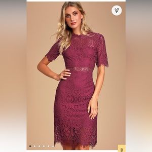 Remarkable Burgundy Lace Dress